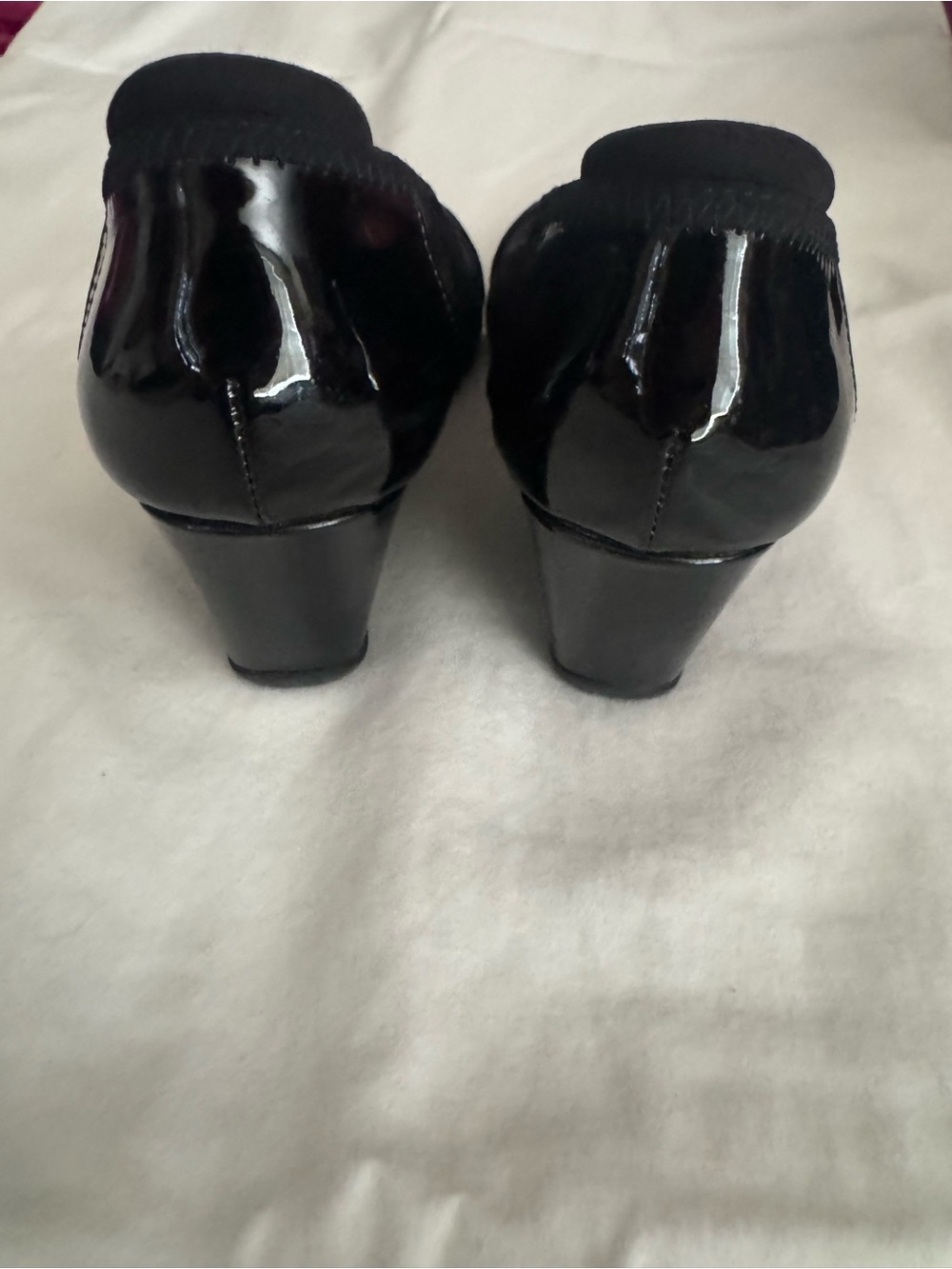 Anne Klein Black Patent wedge with Buckle - Picture 5 of 6